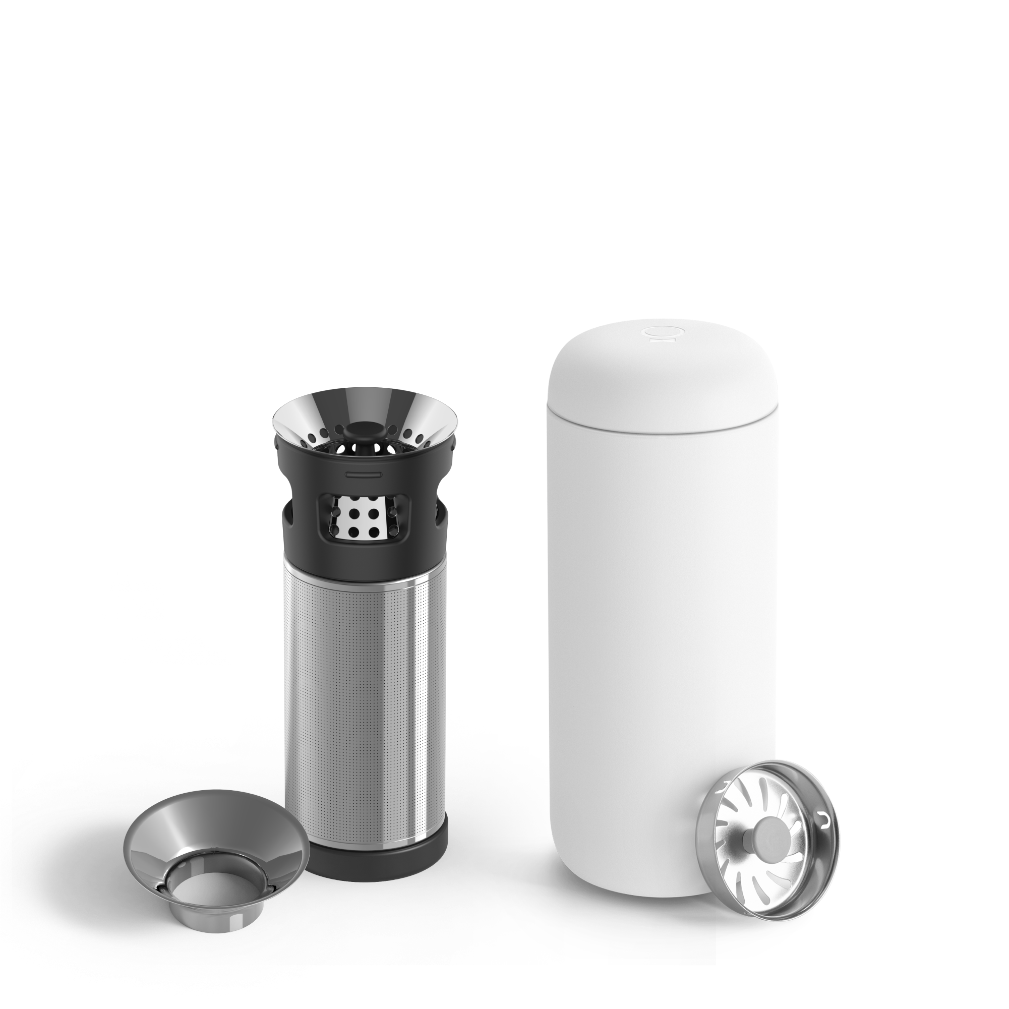 Fellow Carter Infuser Set 16 oz Matte White Mug und Infuser