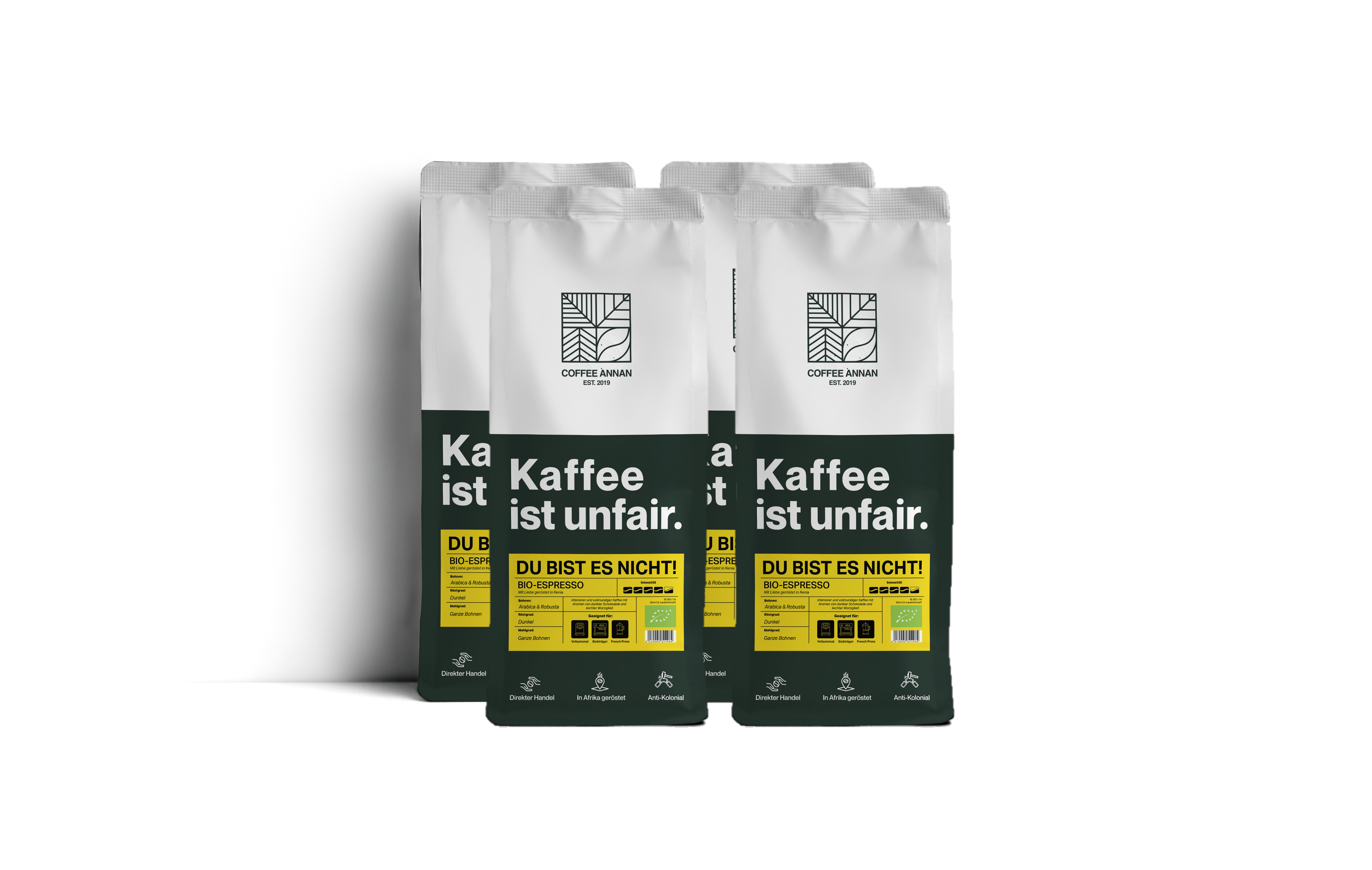 BIO-Espresso Multipack (4x 1000g) - Coffee Annan 