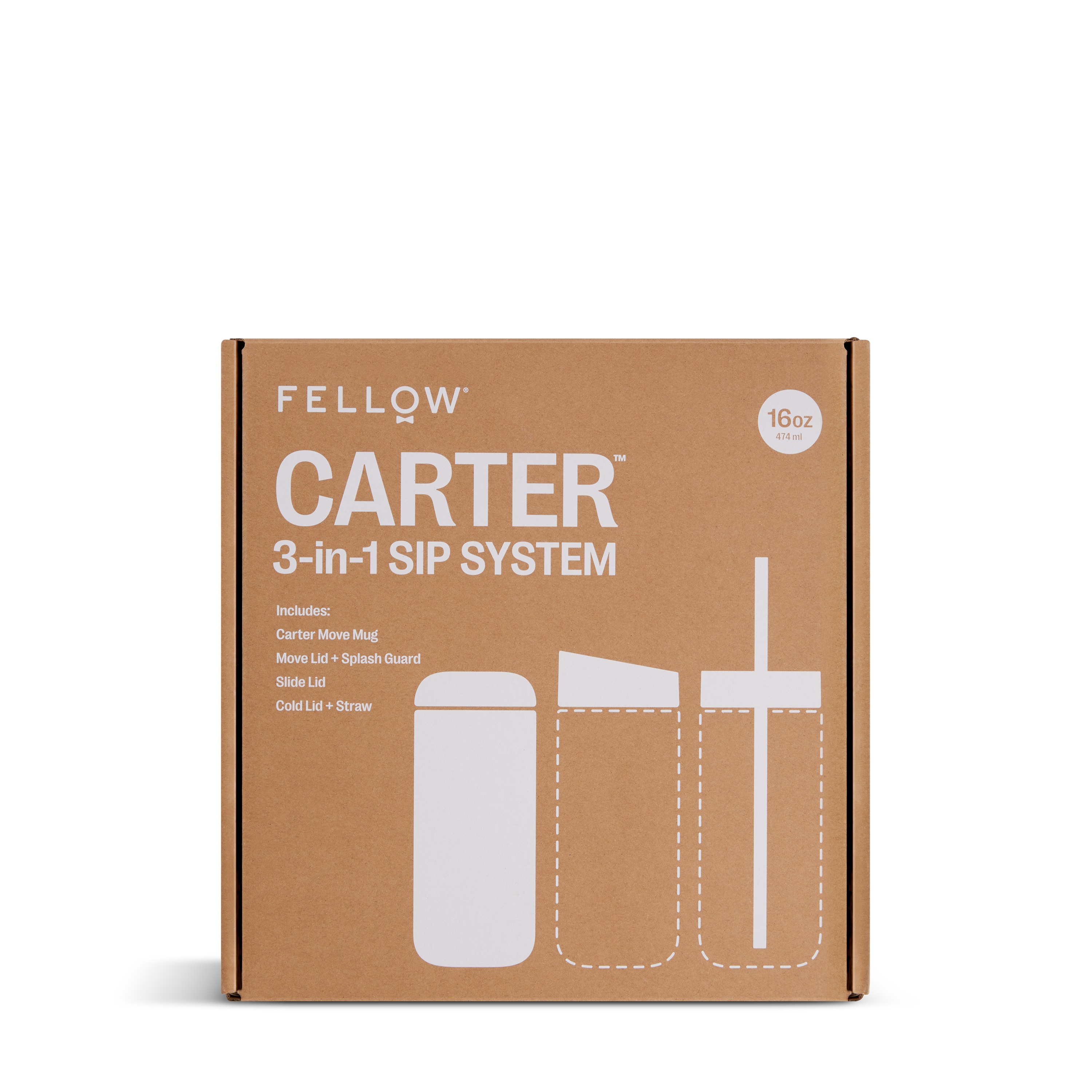 Fellow Carter 3-in-1 Sip System | Thermobecher-Set mit verschiedenen Deckeln - Coffee Annan 