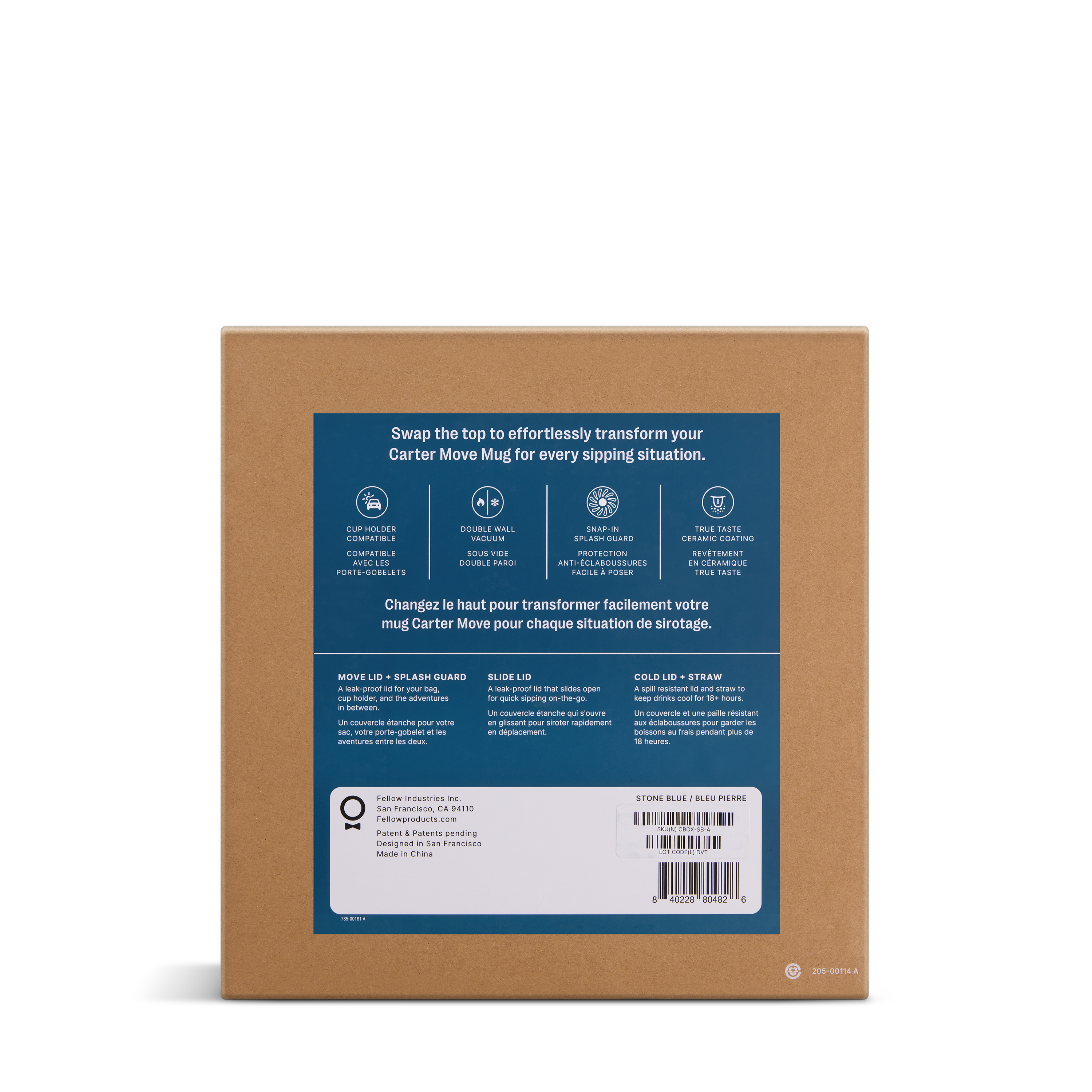 Fellow Carter 3-in-1 Sip System | Thermobecher-Set mit verschiedenen Deckeln - Coffee Annan 